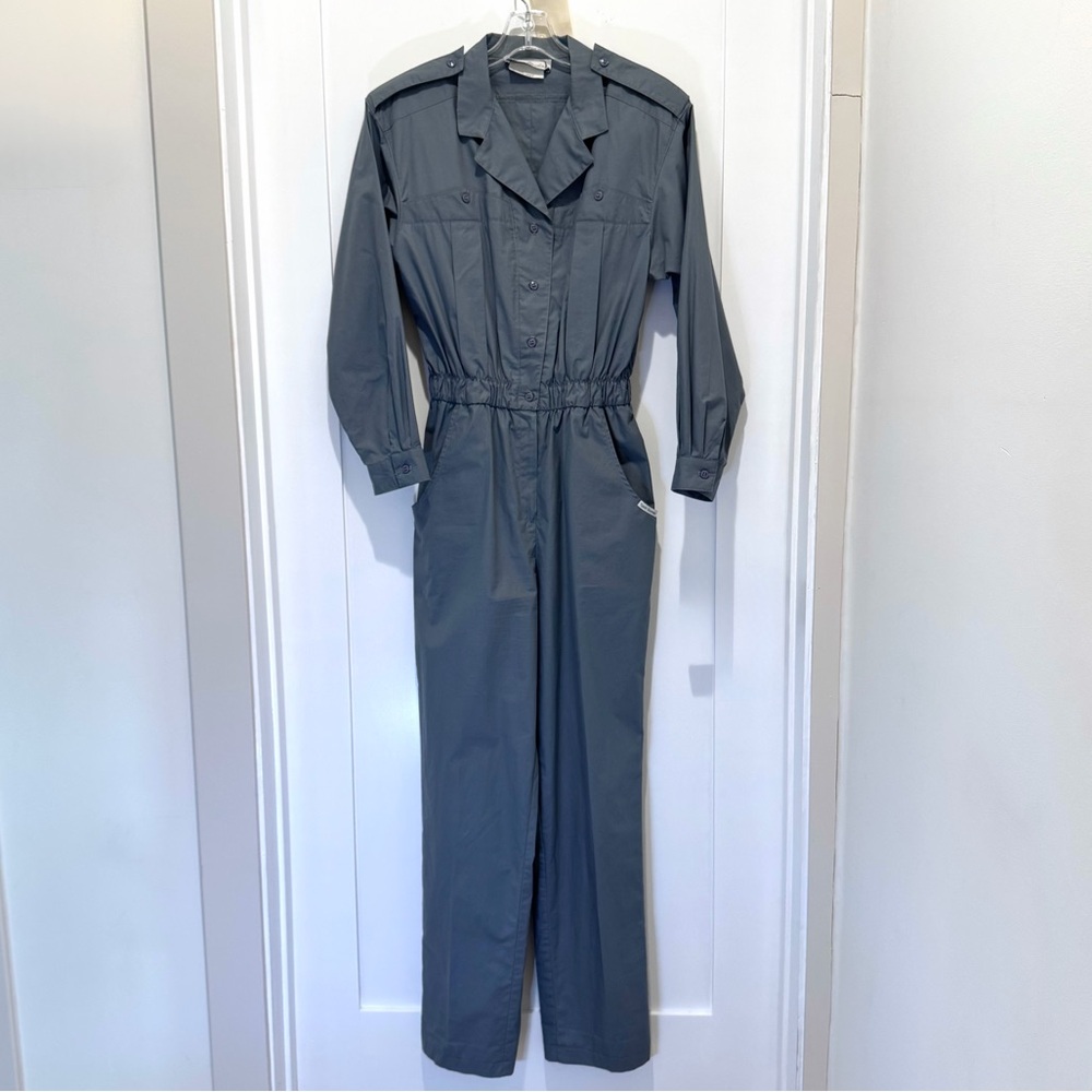Women's- Vintage 80's Saint Germain Gray Jumpsuit- Sz 4/6 in Perfect Condition!